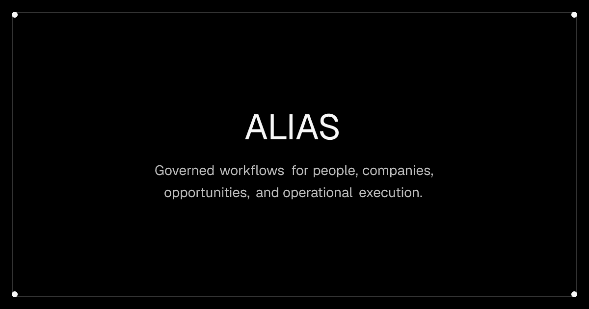 ALIAS — Intelligence that scales sovereignty